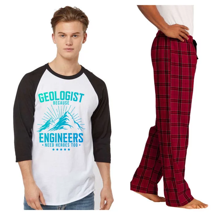 Geology Majors Geologist Because Engineers Need Heroes Too Gift Raglan Sleeve Pajama Set