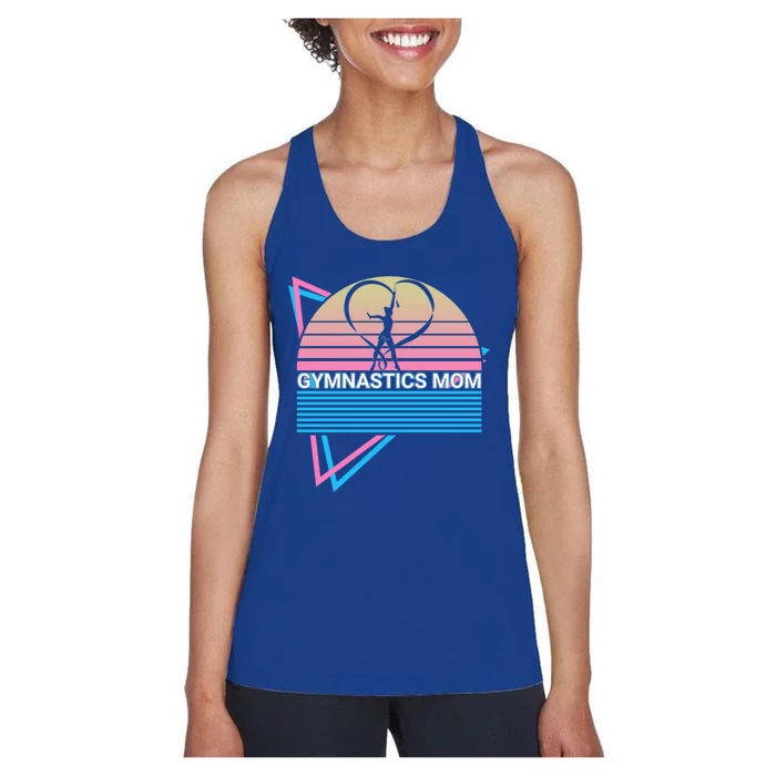 Gymnastics Mom Gymnast Retro Gift Women's Racerback Tank