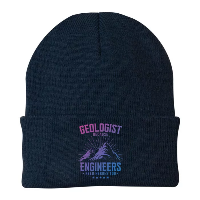 Geology Majors Geologist Because Engineers Need Heroes Too Gift Knit Cap Winter Beanie