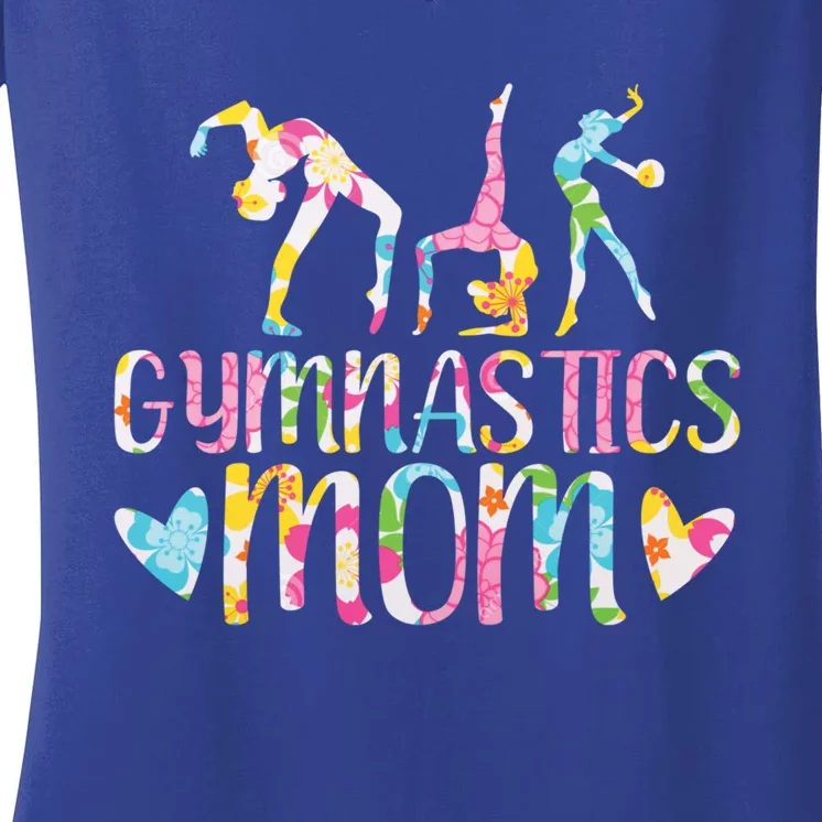 Gymnastics Mom Gymnast I Love Gymnastics Funny Gift Women's V-Neck T-Shirt