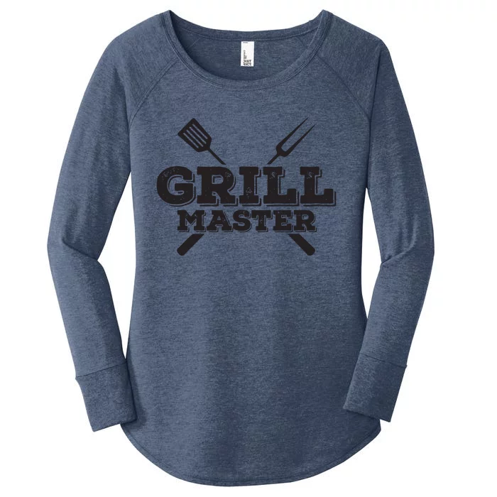 Grill Master Grilling Barbecue BBQ Smoker Graphic Women's Perfect Tri Tunic Long Sleeve Shirt