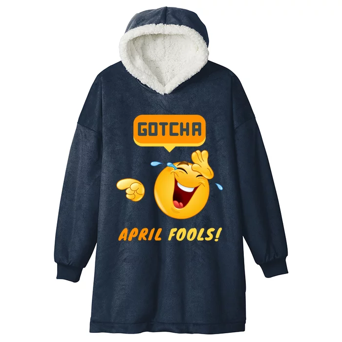 Gotcha Meaningful Gift April Fool's Day Funny Prank Silly Dad Jokes Gift Hooded Wearable Blanket