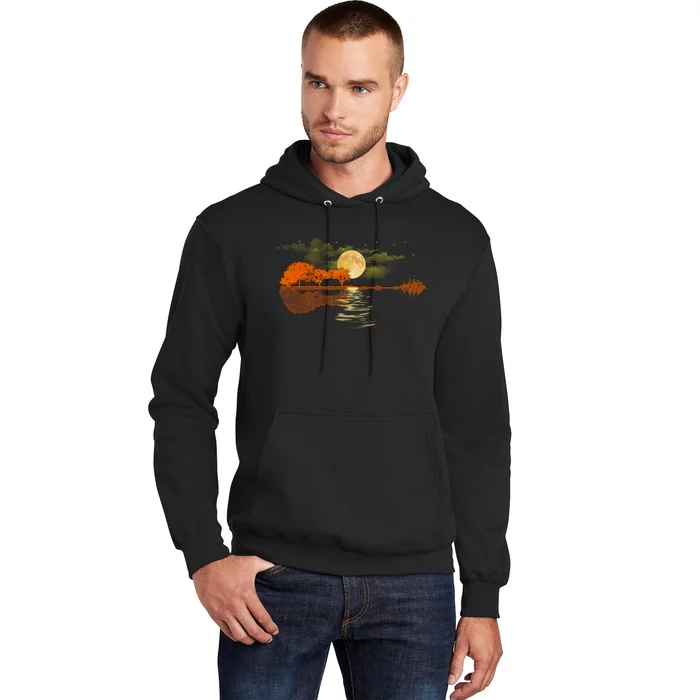 Guitar Meaningful Gift Nature Guitar Lake Shadow Love Hoodie