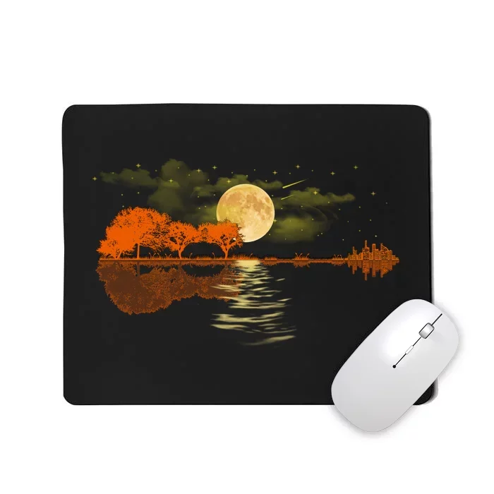 Guitar Meaningful Gift Nature Guitar Lake Shadow Love Mousepad