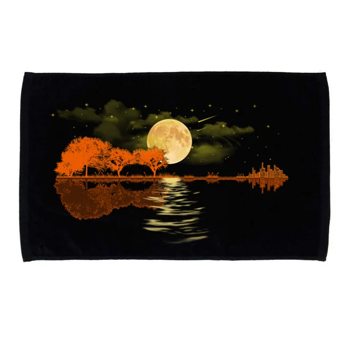 Guitar Meaningful Gift Nature Guitar Lake Shadow Love Microfiber Hand Towel