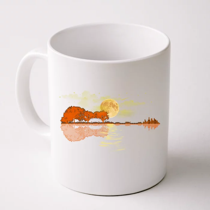 Guitar Meaningful Gift Nature Guitar Lake Shadow Love Front & Back Coffee Mug