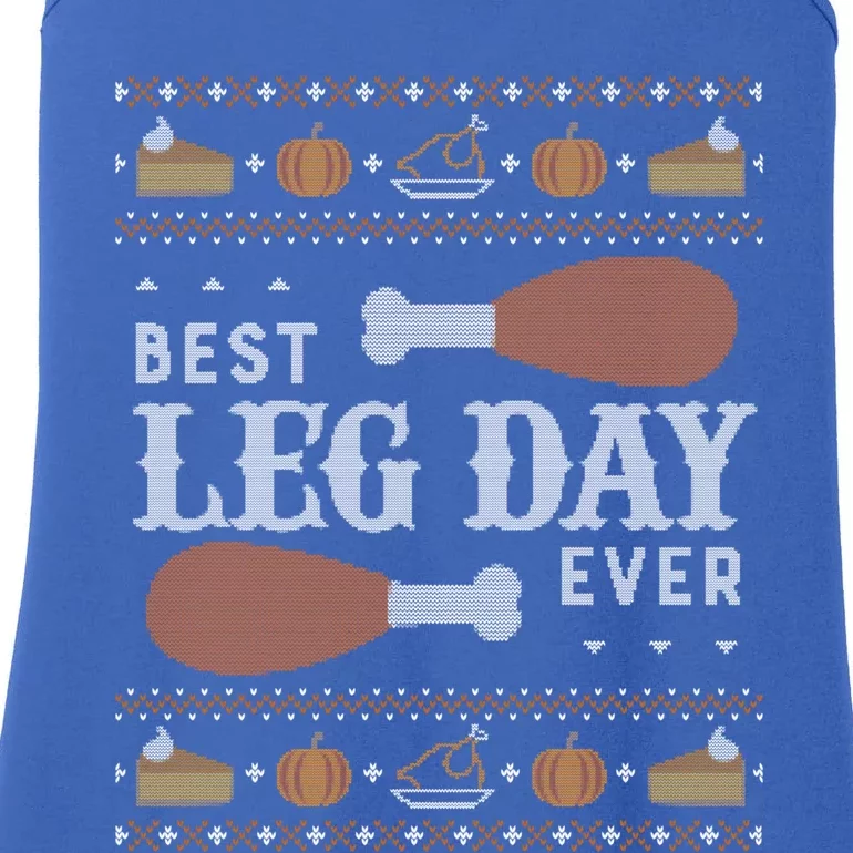 Gift Meaningful Gift Ugly Thanksgiving Best Leg Day Funny Gift Ladies Essential Tank