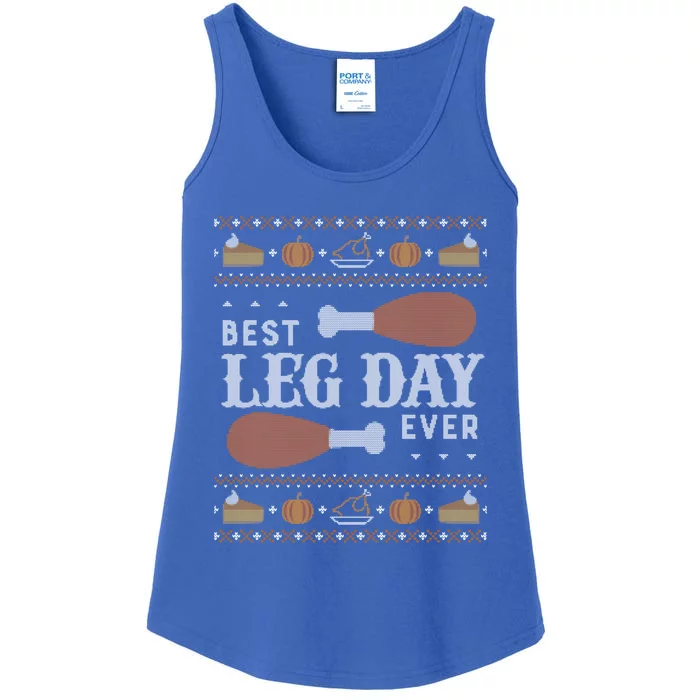 Gift Meaningful Gift Ugly Thanksgiving Best Leg Day Funny Gift Ladies Essential Tank