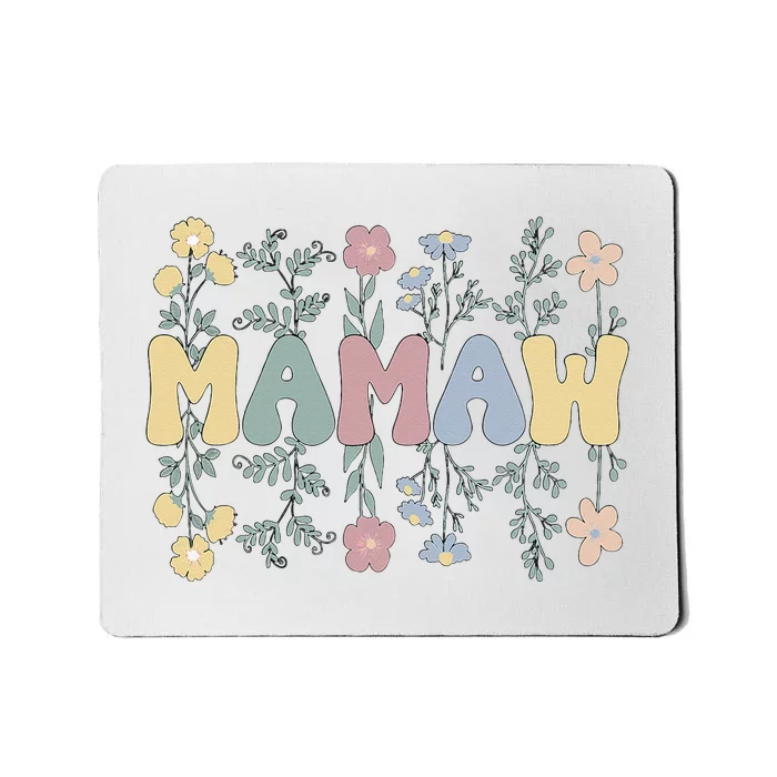 Groovy Mamaw Grandmother Flowers Mamaw Grandma Mousepad