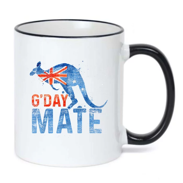 Gday Mate Gift Funny Australia And Kangaroo Gift Black Color Changing Mug