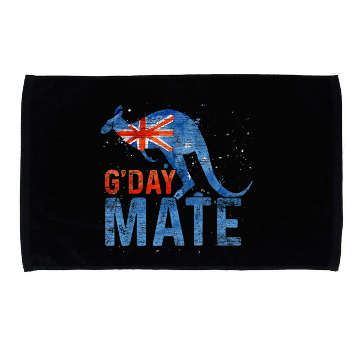 Gday Mate Gift Funny Australia And Kangaroo Gift Microfiber Hand Towel