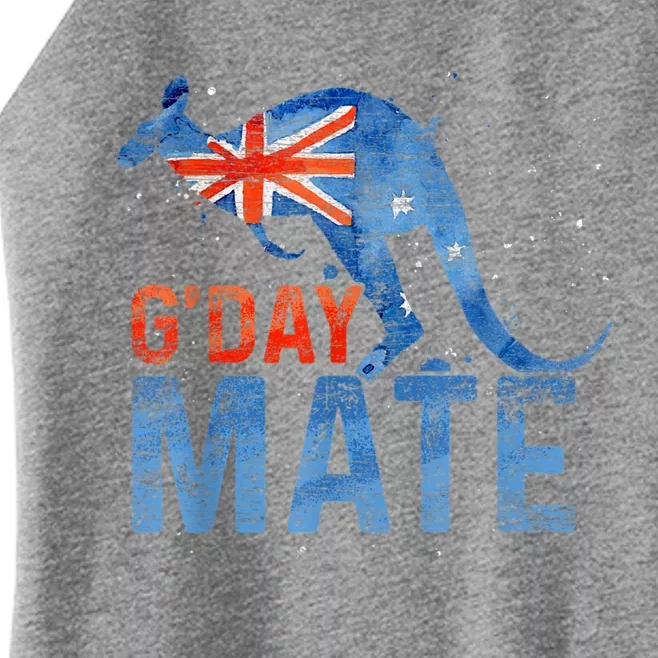 Gday Mate Gift Funny Australia And Kangaroo Gift Women’s Perfect Tri Rocker Tank