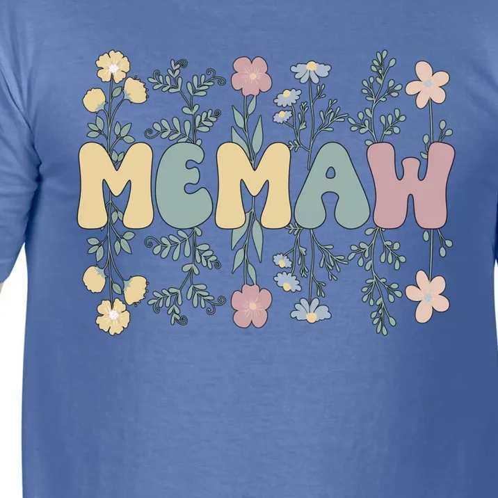 Groovy Memaw Grandmother Flowers Memaw Grandma Gift Comfort Colors T-Shirt