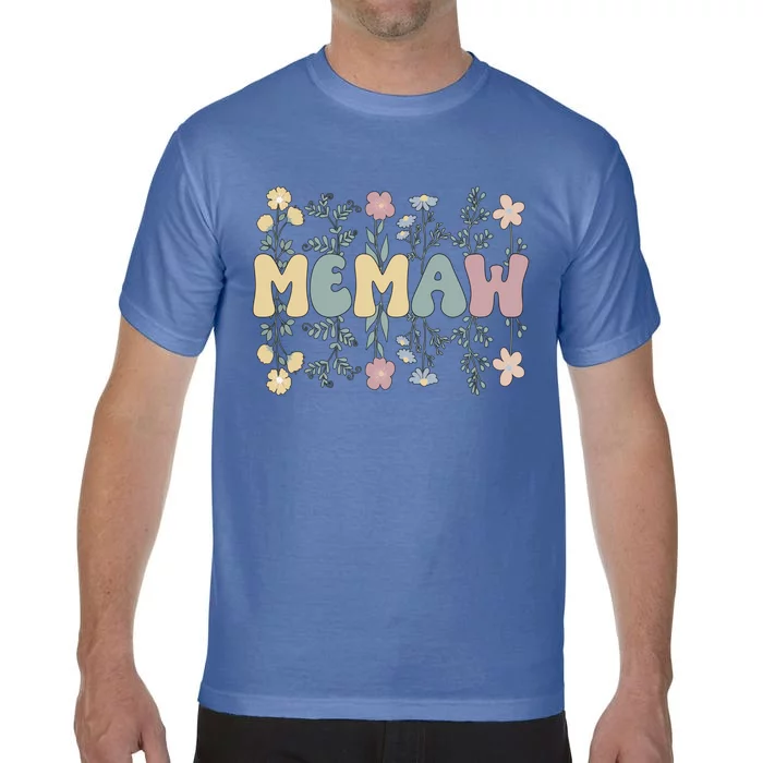 Groovy Memaw Grandmother Flowers Memaw Grandma Gift Comfort Colors T-Shirt