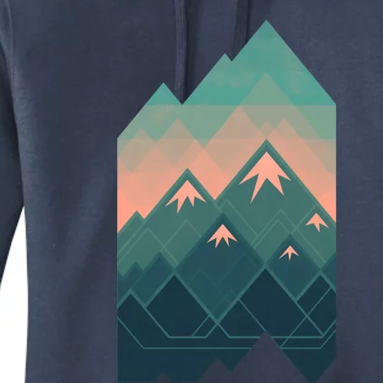 Geometric Mountains Women's Pullover Hoodie