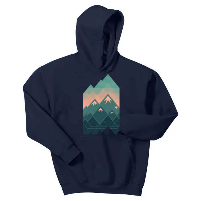 Geometric Mountains Kids Hoodie