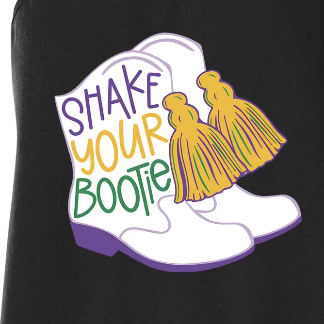 Girl Mardi Gras Shake Your Bootie Women's Racerback Tank