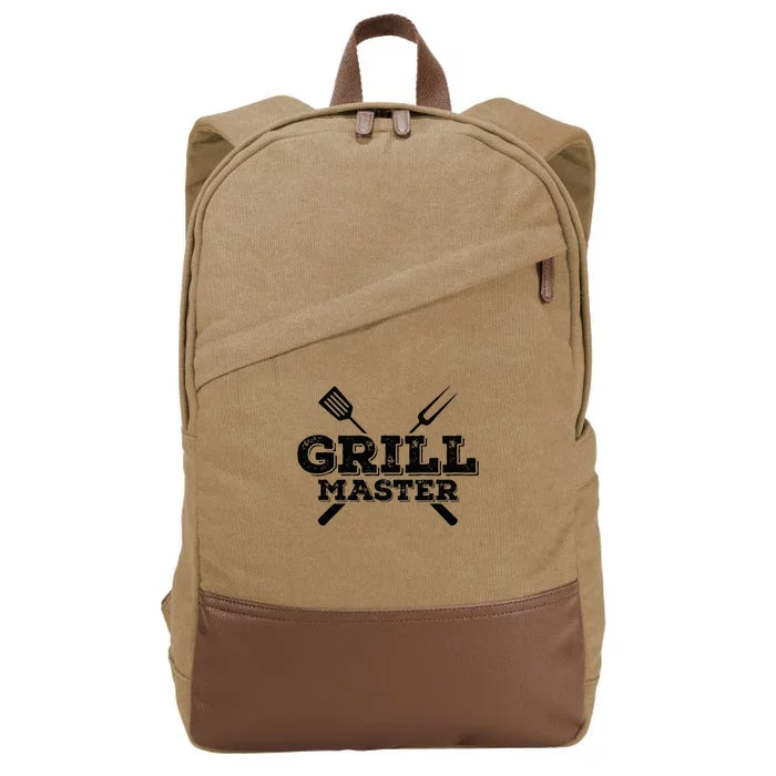 Grill Master Grilling Barbecue BBQ Smoker Graphic Cotton Canvas Backpack