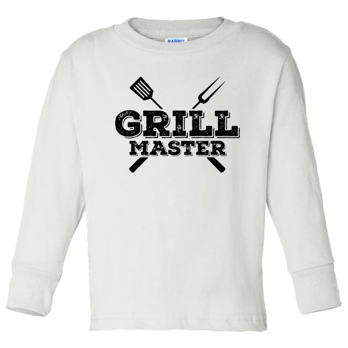 Grill Master Grilling Barbecue BBQ Smoker Graphic Toddler Long Sleeve Shirt