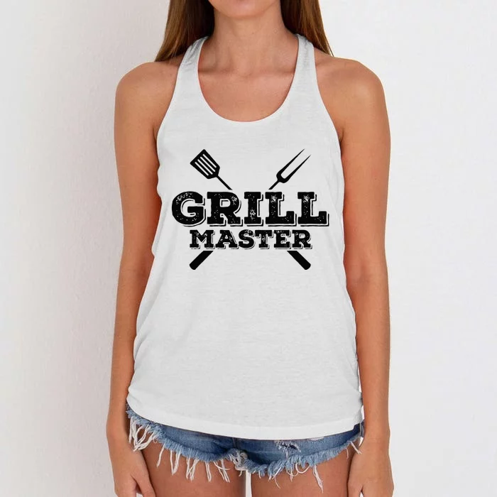 Grill Master Grilling Barbecue BBQ Smoker Graphic Women's Knotted Racerback Tank