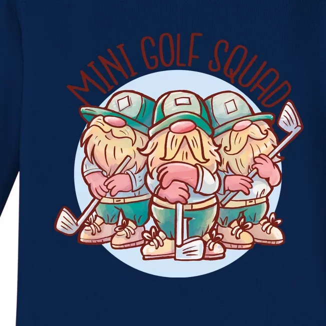 Gnomes Mini Golf Squad Baby Long Sleeve Bodysuit