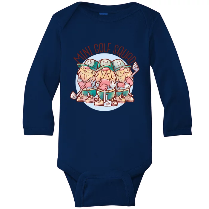 Gnomes Mini Golf Squad Baby Long Sleeve Bodysuit