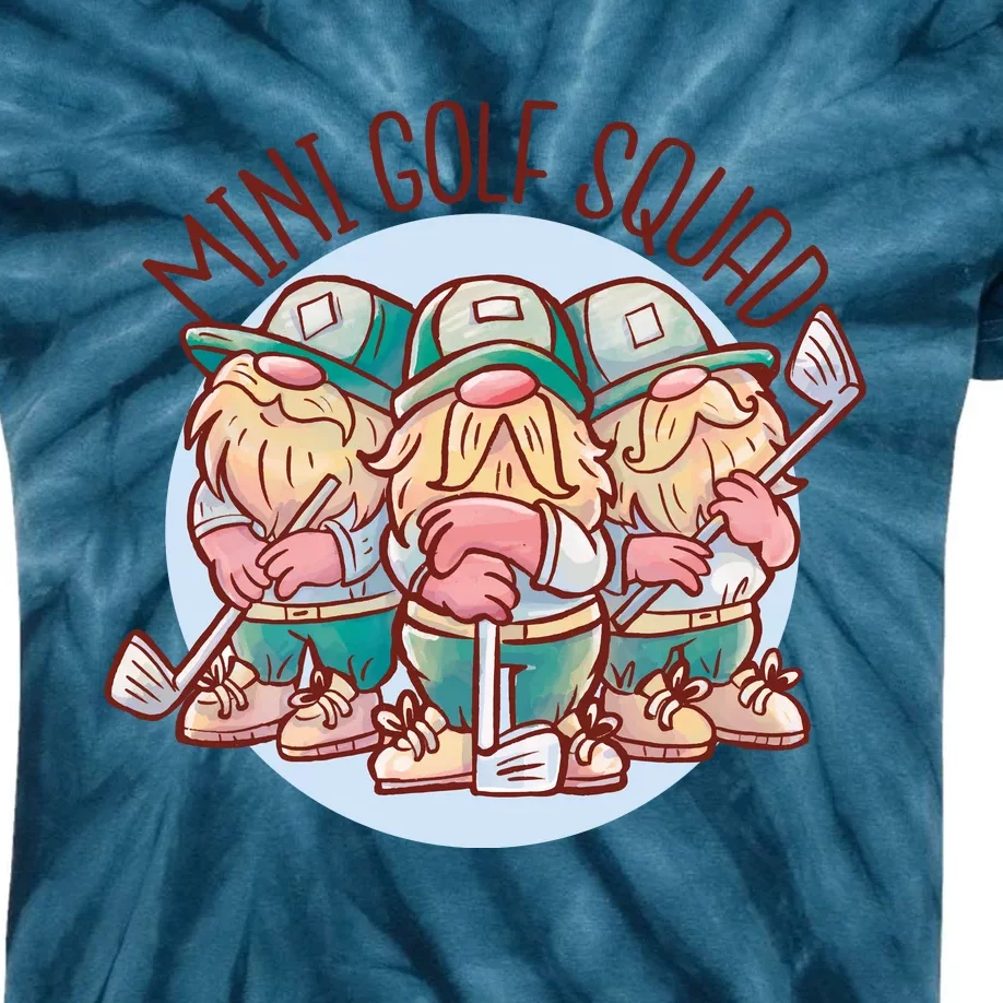 Gnomes Mini Golf Squad Kids Tie-Dye T-Shirt