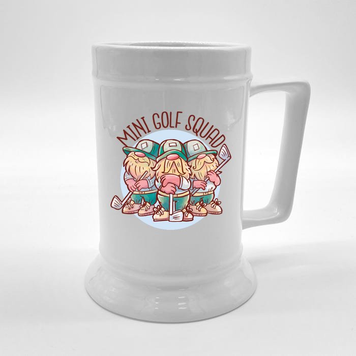 Gnomes Mini Golf Squad Front & Back Beer Stein