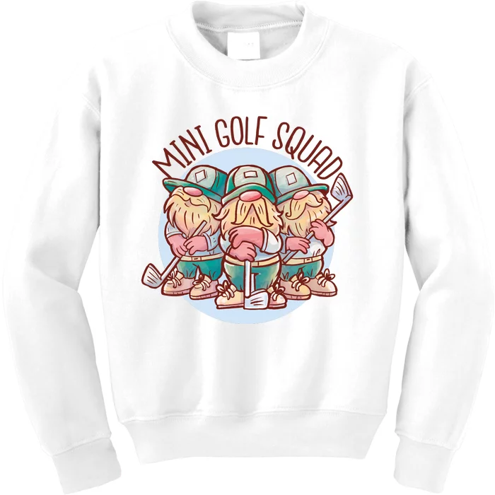 Gnomes Mini Golf Squad Kids Sweatshirt