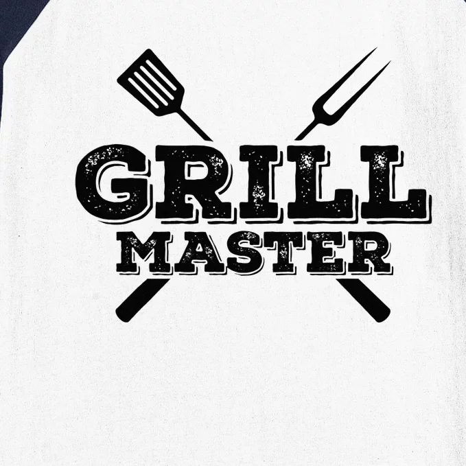 Grill Master Grilling Barbecue BBQ Smoker Graphic Tee Baseball Sleeve Shirt