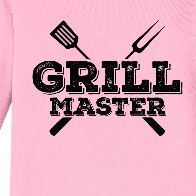 Grill Master Grilling Barbecue BBQ Smoker Graphic Tee Baby Long Sleeve Bodysuit