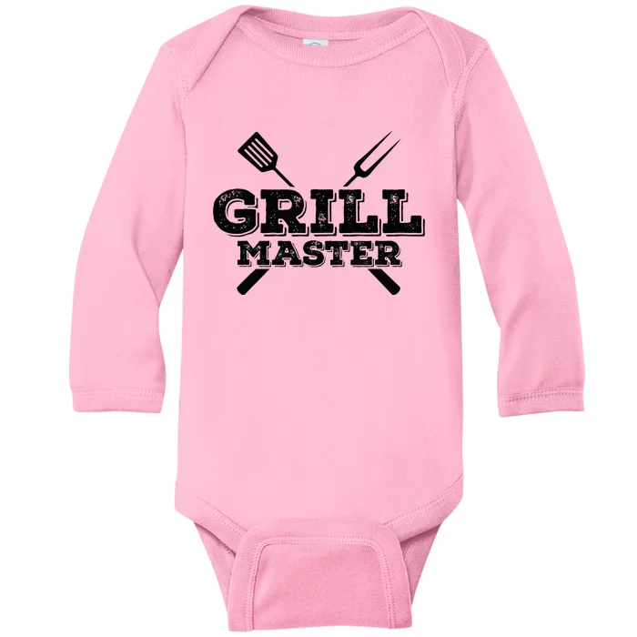 Grill Master Grilling Barbecue BBQ Smoker Graphic Tee Baby Long Sleeve Bodysuit