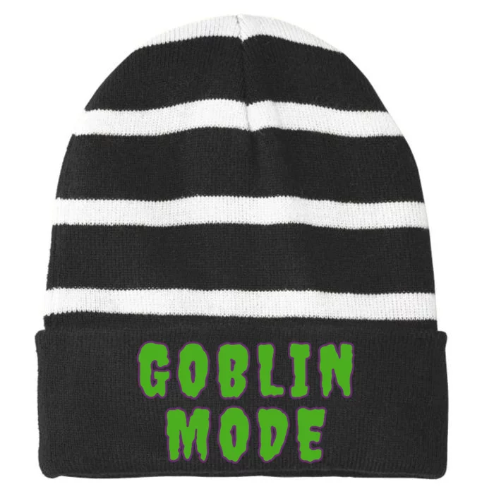 Goblin Mode Striped Beanie with Solid Band