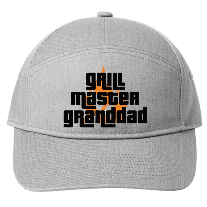 Grill Master Grilling Granddad Grandfather Grandpa BBQ 7-Panel Snapback Hat