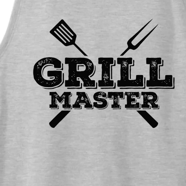 Grill Master Grilling Barbecue BBQ Smoker Graphic Tee Ladies Tri-Blend Wicking Tank