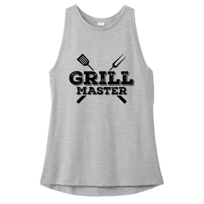 Grill Master Grilling Barbecue BBQ Smoker Graphic Tee Ladies Tri-Blend Wicking Tank