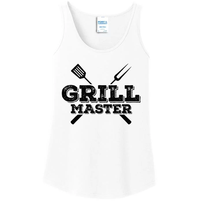 Grill Master Grilling Barbecue BBQ Smoker Graphic Tee Ladies Essential Tank