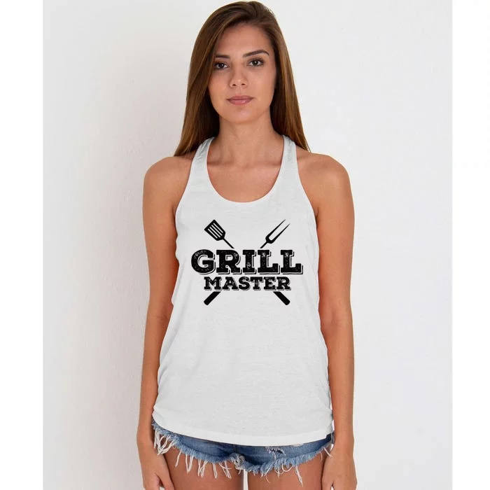 Grill Master Grilling Barbecue BBQ Smoker Graphic Tee Women's Knotted Racerback Tank