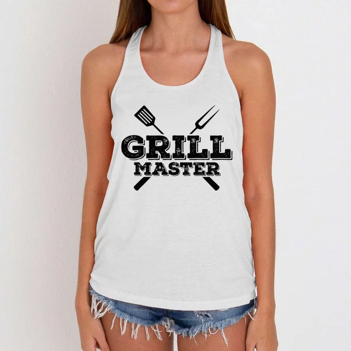 Grill Master Grilling Barbecue BBQ Smoker Graphic Tee Women's Knotted Racerback Tank