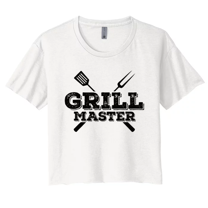 Grill Master Grilling Barbecue BBQ Smoker Graphic Tee Women's Crop Top Tee