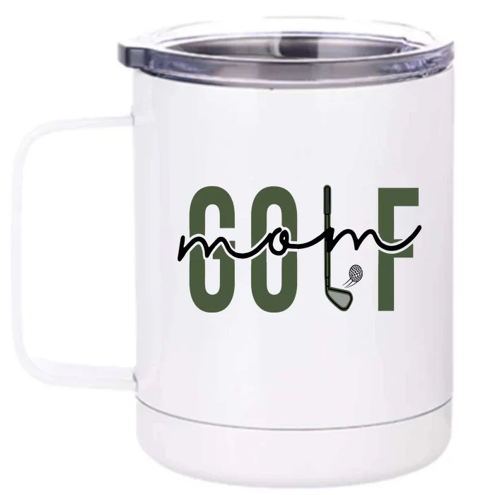 Golf Mom Front & Back 12oz Stainless Steel Tumbler Cup