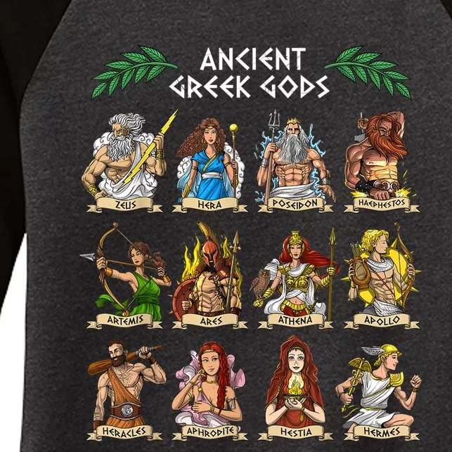 Greek Mythology Gods Ancient Greece Women's Tri-Blend 3/4-Sleeve Raglan Shirt