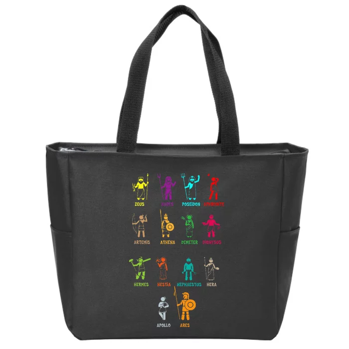 Greek Mythology Gods Gods Of Greece Zip Tote Bag