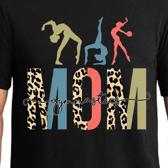 Gymnastics Mom Gymnast Leopards Mothers Day Sports Parent Pajama Set