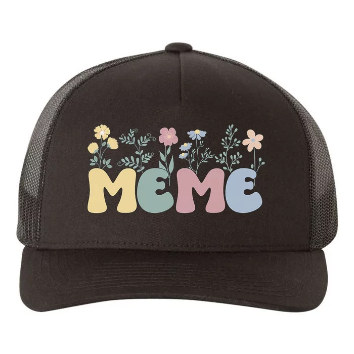 Groovy Meme Grandmother Flowers Meme Grandma Yupoong Adult 5-Panel Trucker Hat