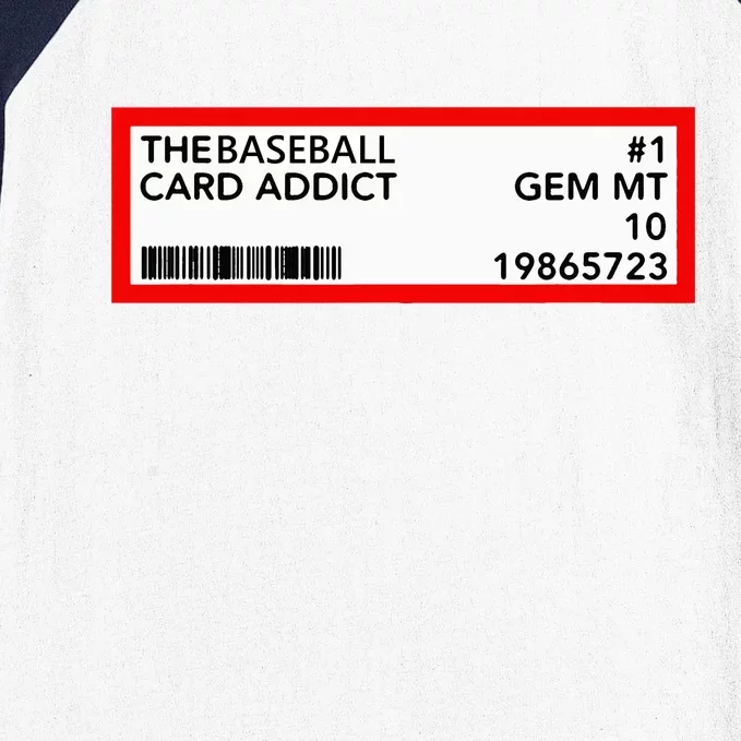 Gem Mint Graded Baseball Card Addict Grade Baseball Sleeve Shirt