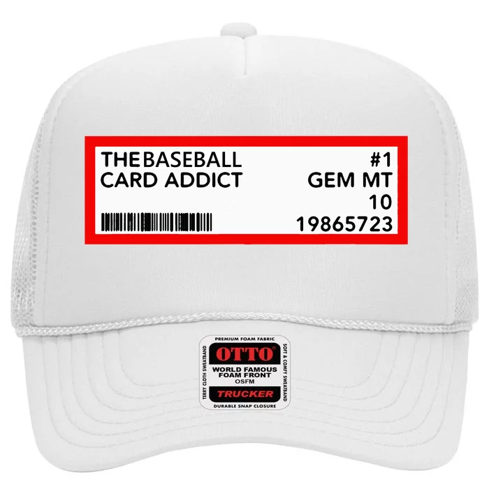 Gem Mint Graded Baseball Card Addict Grade High Crown Mesh Trucker Hat