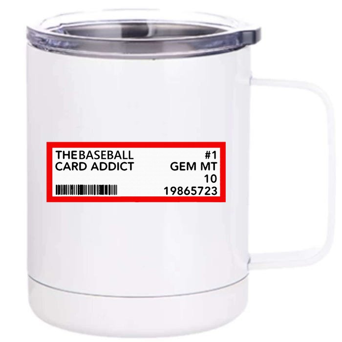 Gem Mint Graded Baseball Card Addict Grade Front & Back 12oz Stainless Steel Tumbler Cup