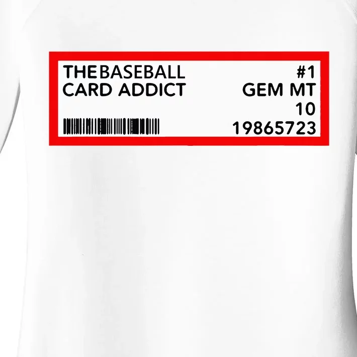 Gem Mint Graded Baseball Card Addict Grade Women's Perfect Tri Tunic Long Sleeve Shirt