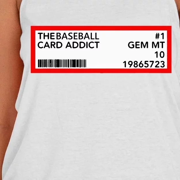 Gem Mint Graded Baseball Card Addict Grade Women's Knotted Racerback Tank